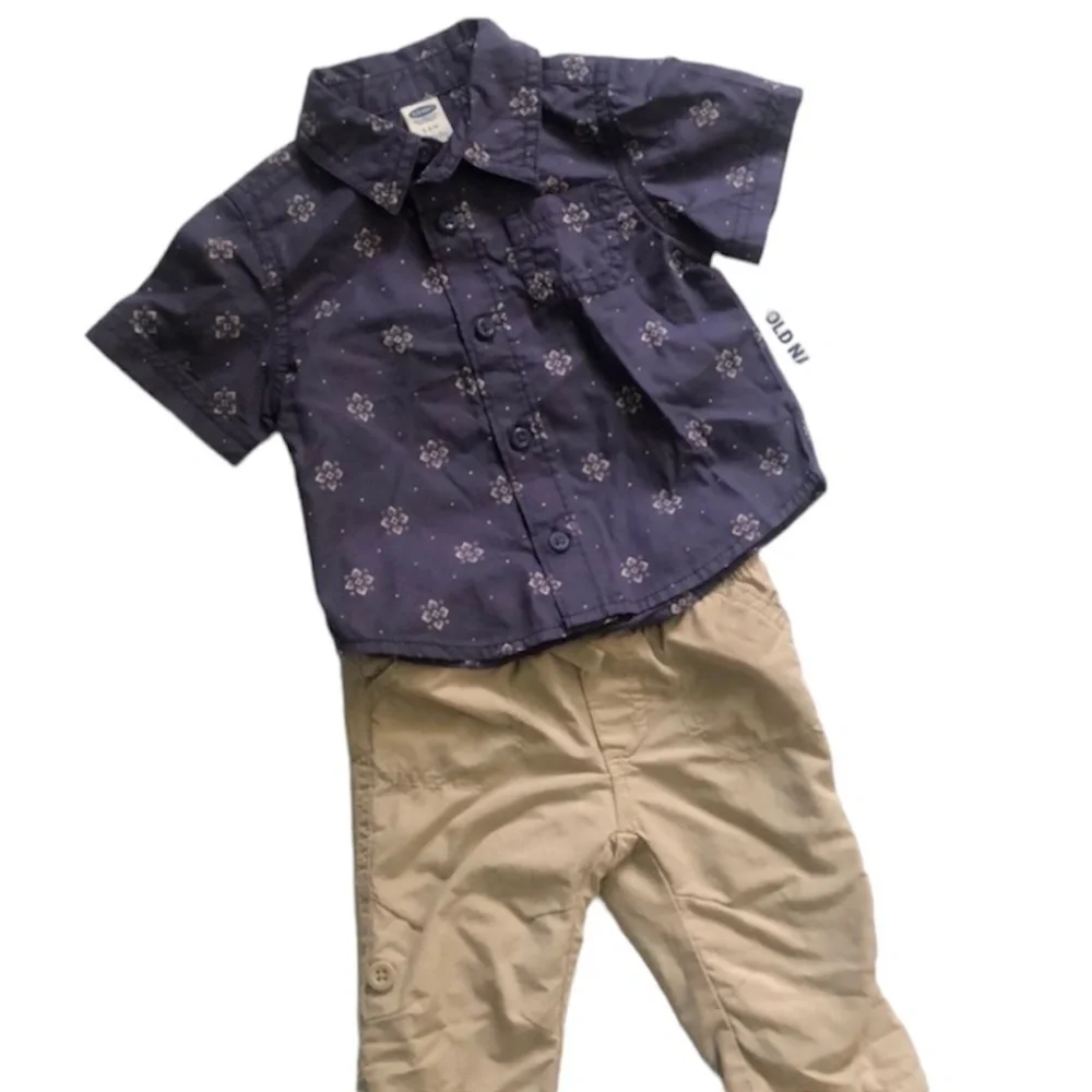 OLD navy baby boy set. Shirt is NWT 3-6 mos